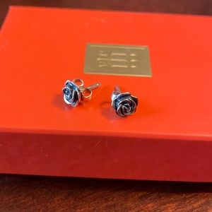 James Avery rose study earrings